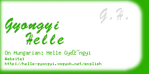 gyongyi helle business card